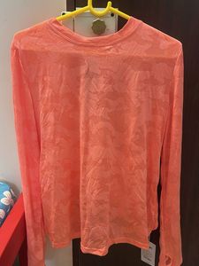 Salmon Camo Long Sleeve Top