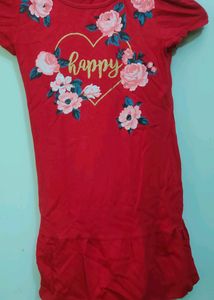 Red Colour Top For Girl Kid