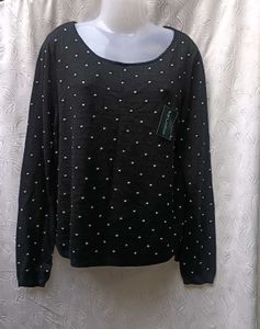 MNG Rhinestone Detail Finr Sweater 🖤