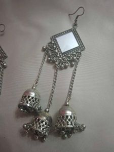 Oxidized Jhumka Earrings