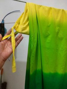 Green Embroidered(Net) Saree + Petticoat+ Blouse