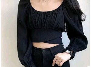 Chic Black Crop Top