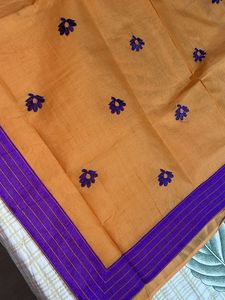 Elegant Mustard &amp; Purple Saree