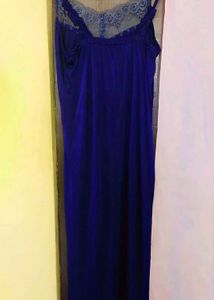 Blue Lace Trim Cami Night Dress