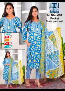 Jaipuri Cotton Kurti Set