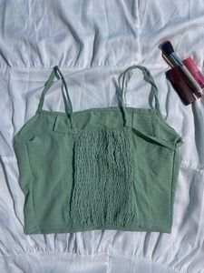 Green Crop Top