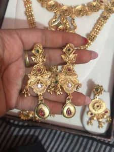 Gold Plated Traditional Indian Jewelry Set