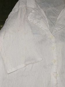 White Collared Top