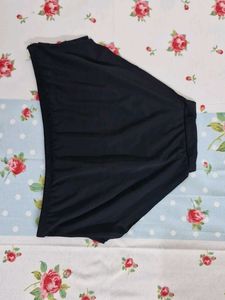 Black High-Waisted Swim Bottom