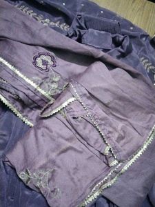 Embroidered salwar kameez with dupatta