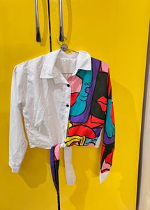 Funky Graphic Print Tie-Up Shirt