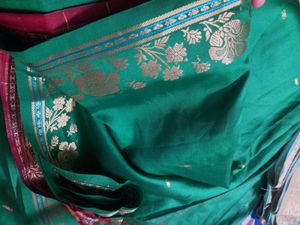 OFFER ✨️Dark Green Saree