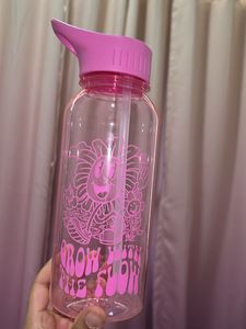TYPO Pink Water Bottle With Print