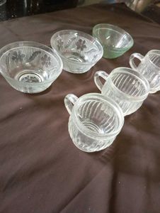 Glass Cups & Bowls Set
