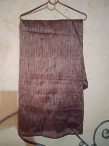 Brown Saree With Black Print😍