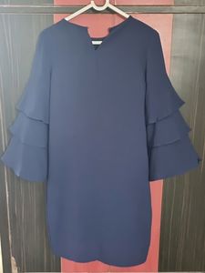 Only Flare Sleeves Dress (Navy Blue)