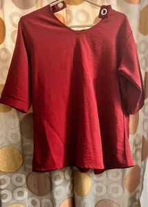 Red Casual Woman Sleeves Regular Wear