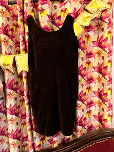 Brown Velvet Dress