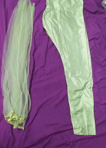 Long Frock With Shrug , Pant And Dupatta