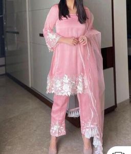 Pink Embroidered Kurta Set
