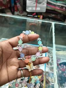 Beaded Charm Bracelet 4 piece Set