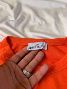 Stone Island Orange Sweatshirt