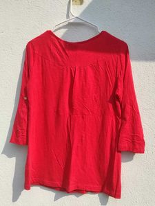 BARE Red Embellished Top