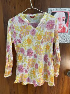 Cutest Floral Long Sleeve Kurti!