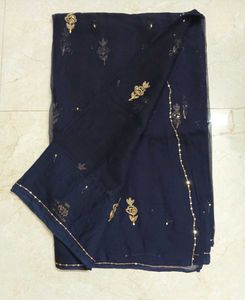BLUE GEORGETTE SAREE