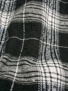 Black And White Striped Crop Shirt