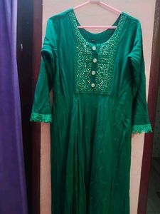 Green Embroidered Kurti