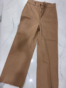 Wide Leg Tan Pants