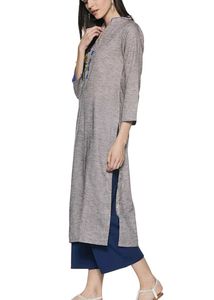 Khadi Look Embroidered Kurta