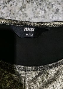 Max Golden Glittery Crop Top