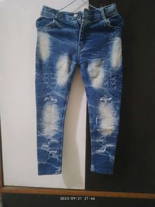 Girls Blue Jeans Size 34.. Age 7to 8 Years Girls