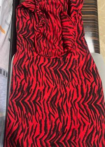 Red Animal Print Dress