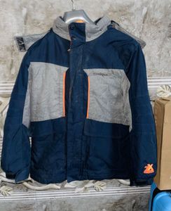 zeroxposur Stylish Blue & Grey Jacket