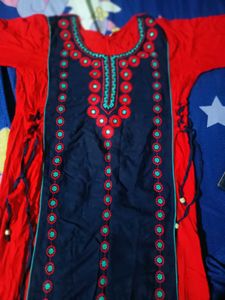 Women Red Colour Kurti