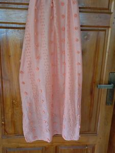 Peach Floral Applique Duppatas