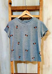 Grey Cotton Top Size-34-36