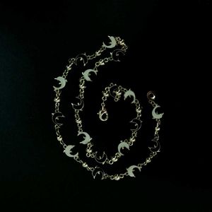 vintage dolphin charm necklace