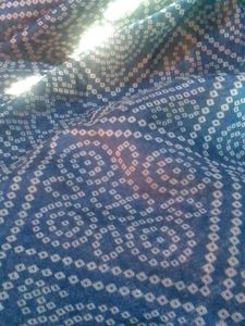 Blue Saree With White Dots