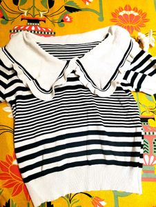 Striped Top w/ Collar