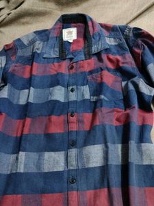Striped Flannel Button-Down Shirt