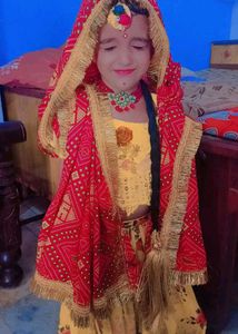 Yellow Floral Lehenga Choli Set,3 Year Baby Girl