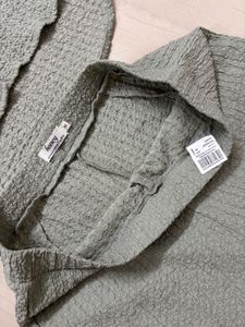Sage Green Textured Co- Ord Set