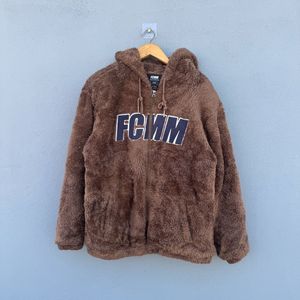 FCMM Brown Fuzzy Hoodie Jacket