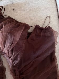 ZARA TULLE ONE SHOULDER DRESS