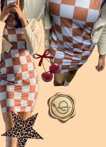 Checkered Bodycon Urbanic Dress