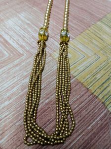 Pearl And Gold Tone Necklace